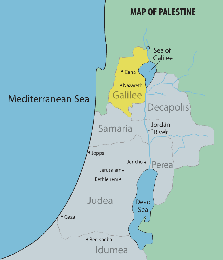 Judea To Galilee Map Sasha Costanza   Palestine Map Galilee 